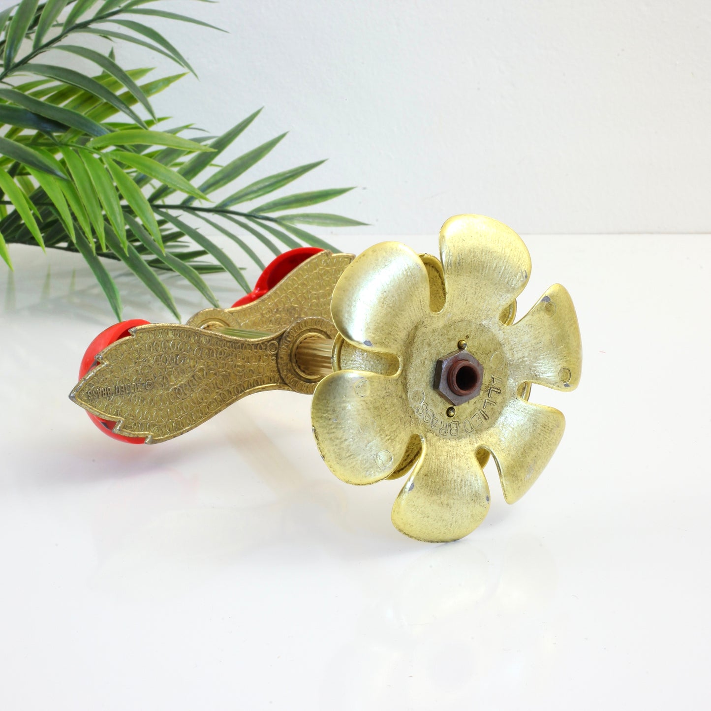 SOLD - Vintage Allied Brass Ladybug Clip Display Stand