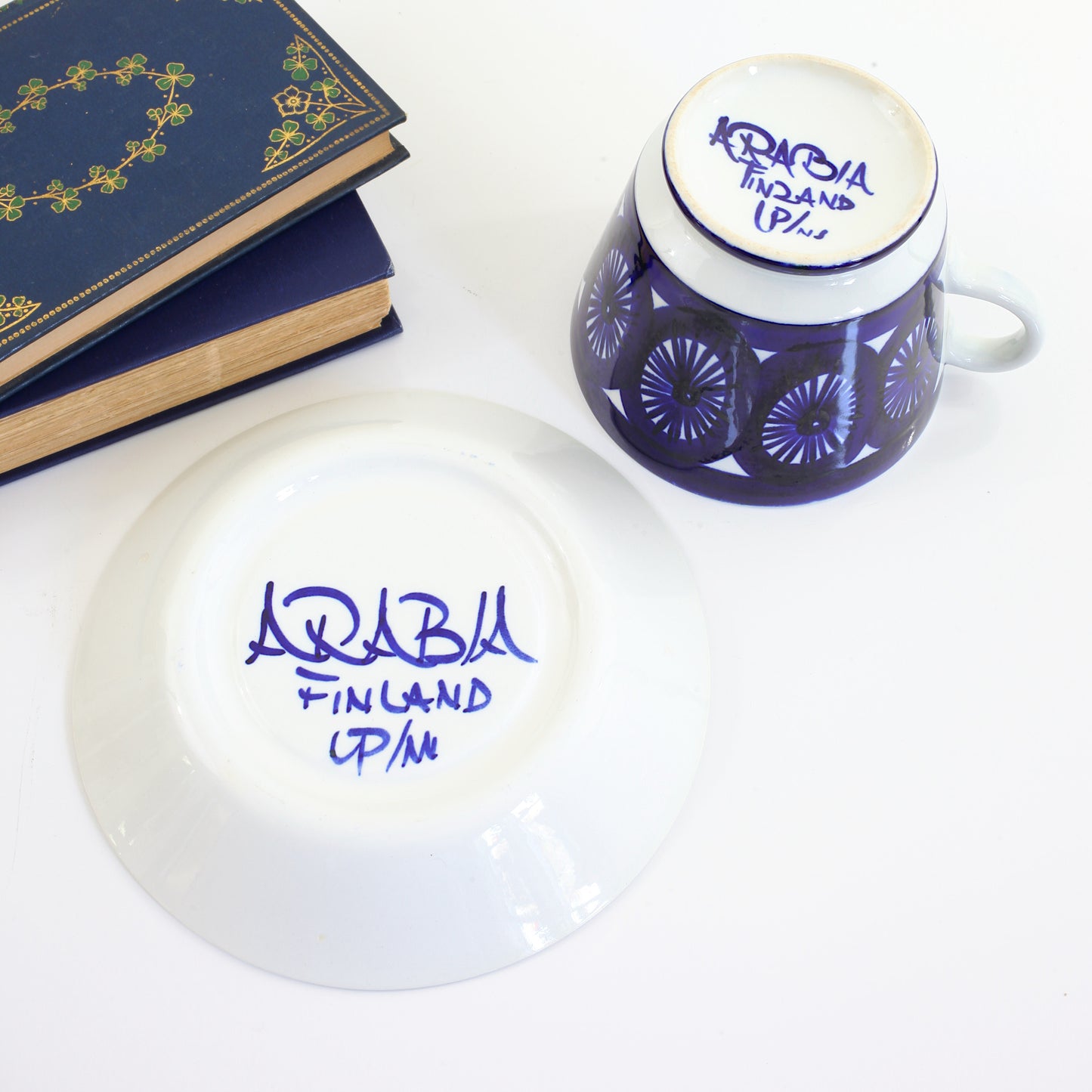 SOLD - Vintage Arabia Finland Valencia Cup & Saucer