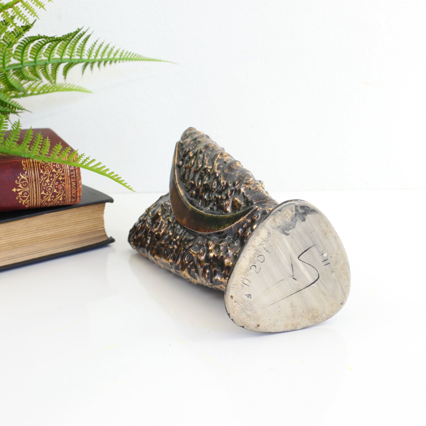 SOLD - Mid Century Black & Gold Moon Vase by Savoy