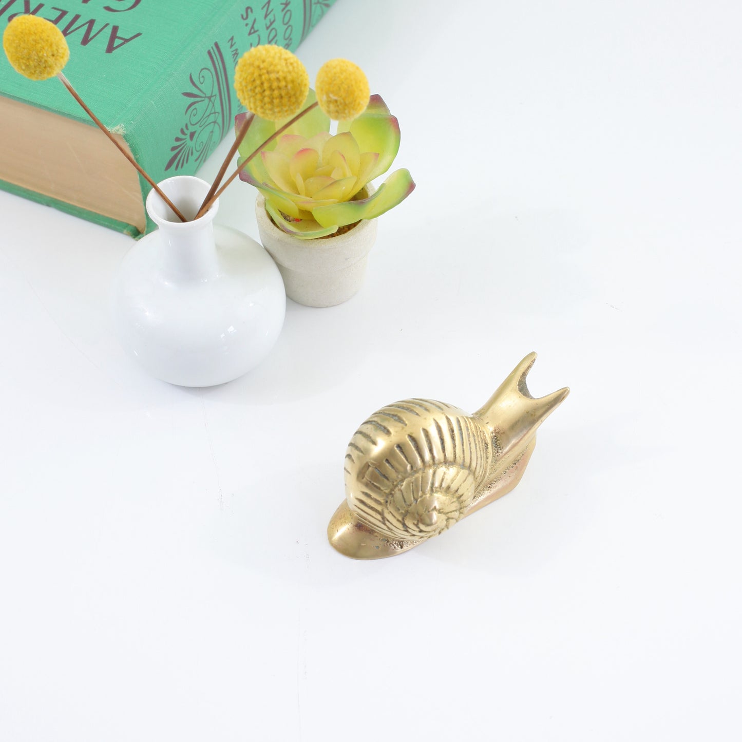 SOLD - Vintage Brass Snail