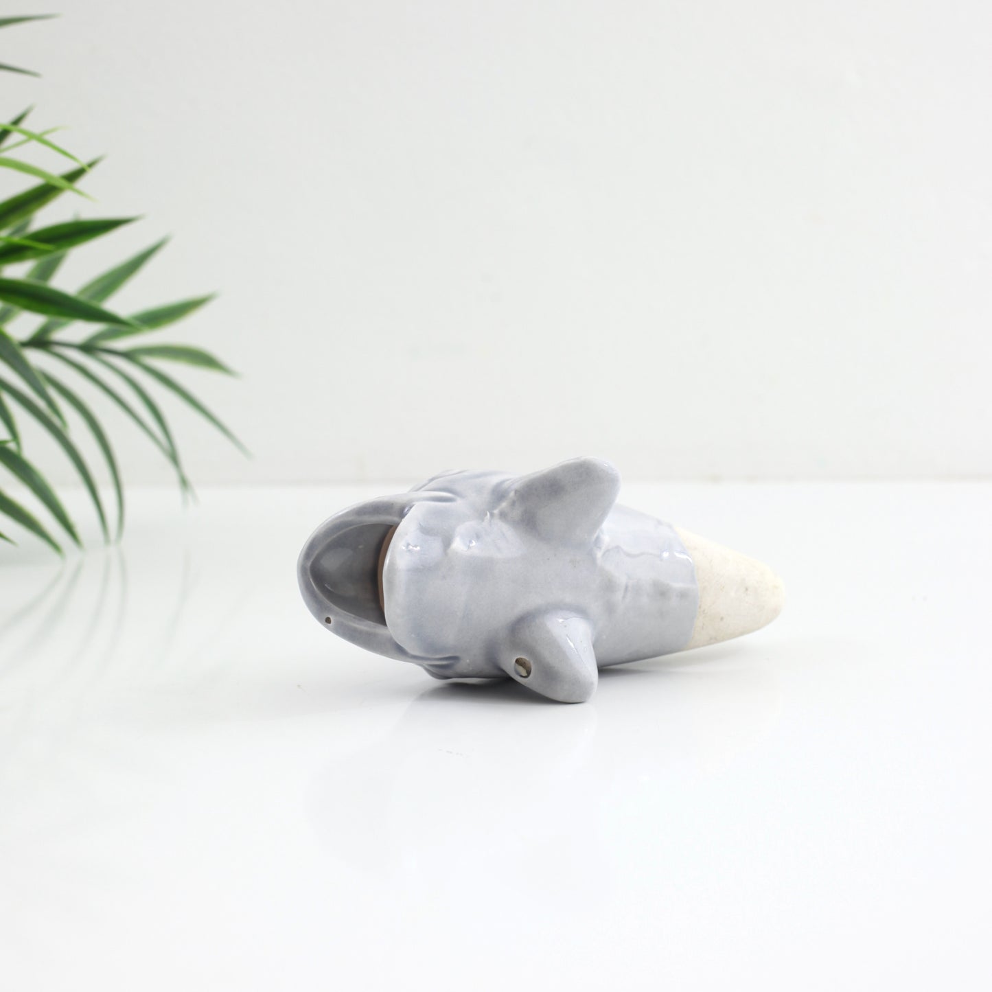 SOLD - Vintage Ceramic Dolphin Plant Watering Spike