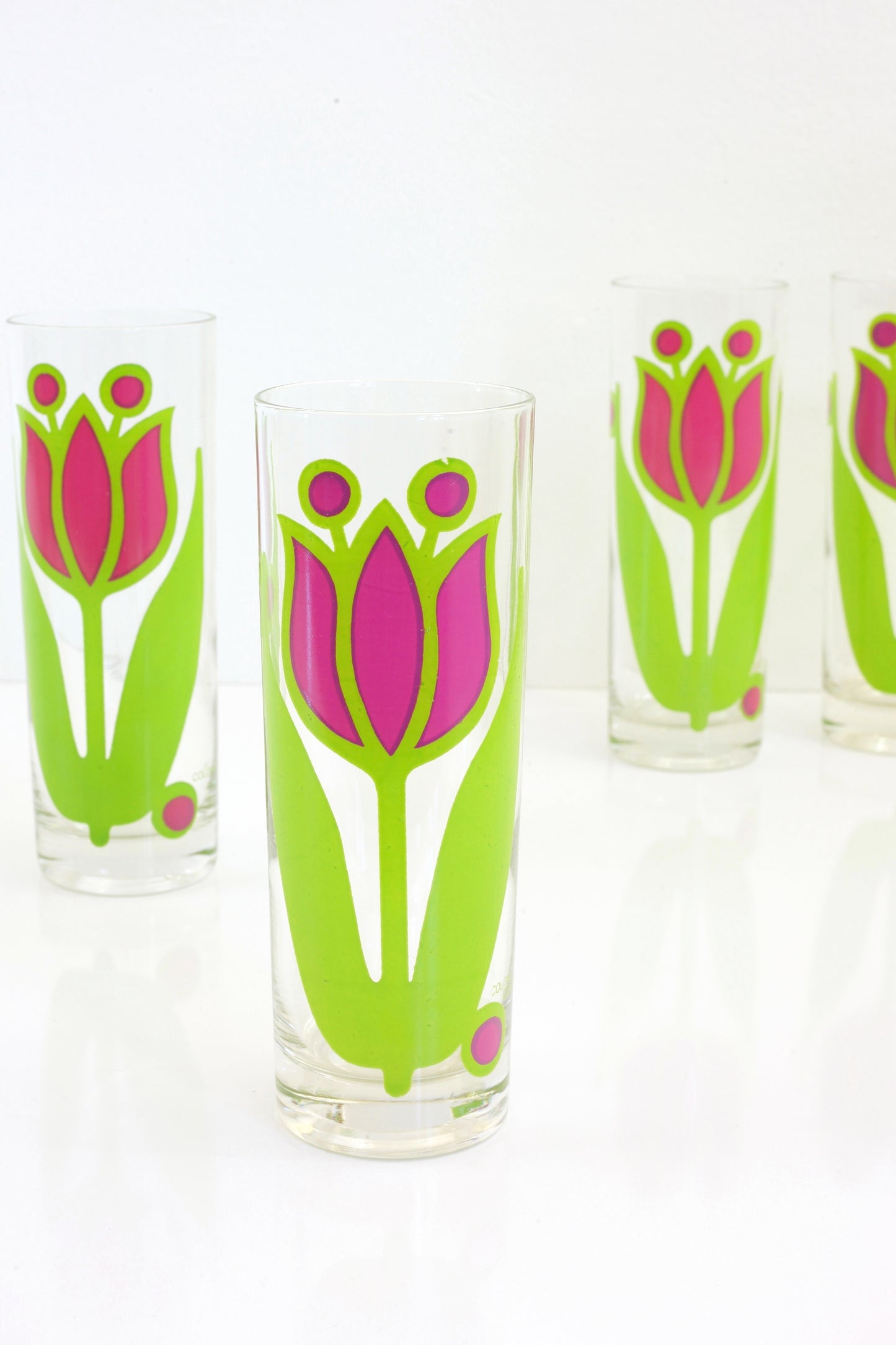 SOLD - Vintage Colony Glass Tulip Iced Tea Glasses
