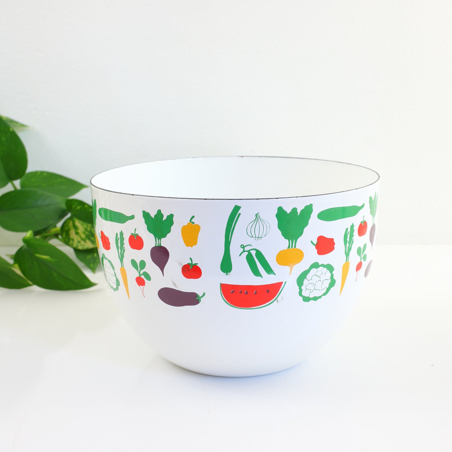 SOLD - Mid Century Kaj Franck Finel Arabia Enamel Vegetables Bowl