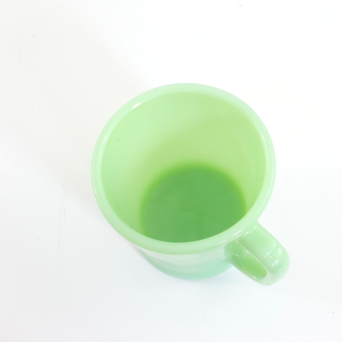 SOLD - Mid Century Jadeite Fire King Mug