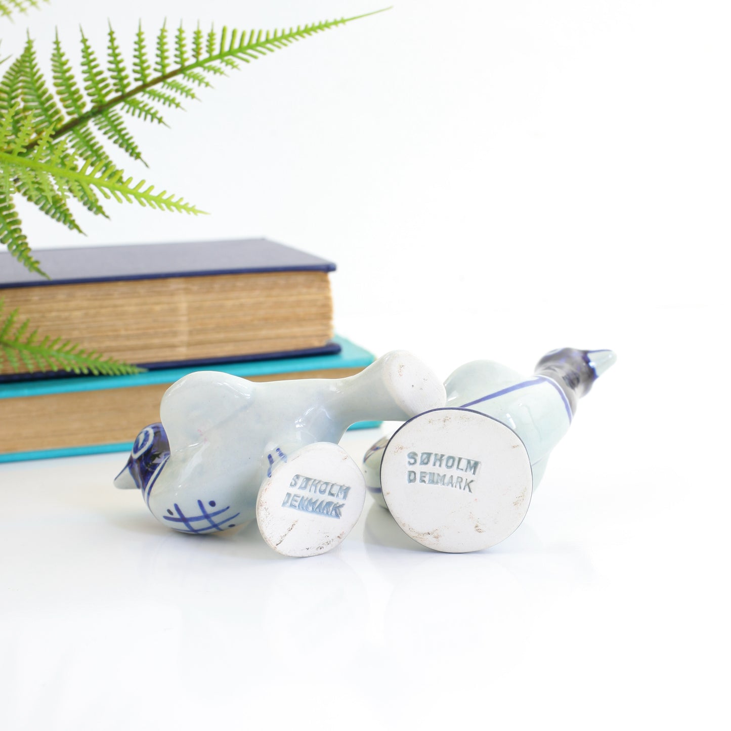 SOLD - Vintage Søholm Denmark Bird Candleholders by Gerd Hiort Petersen