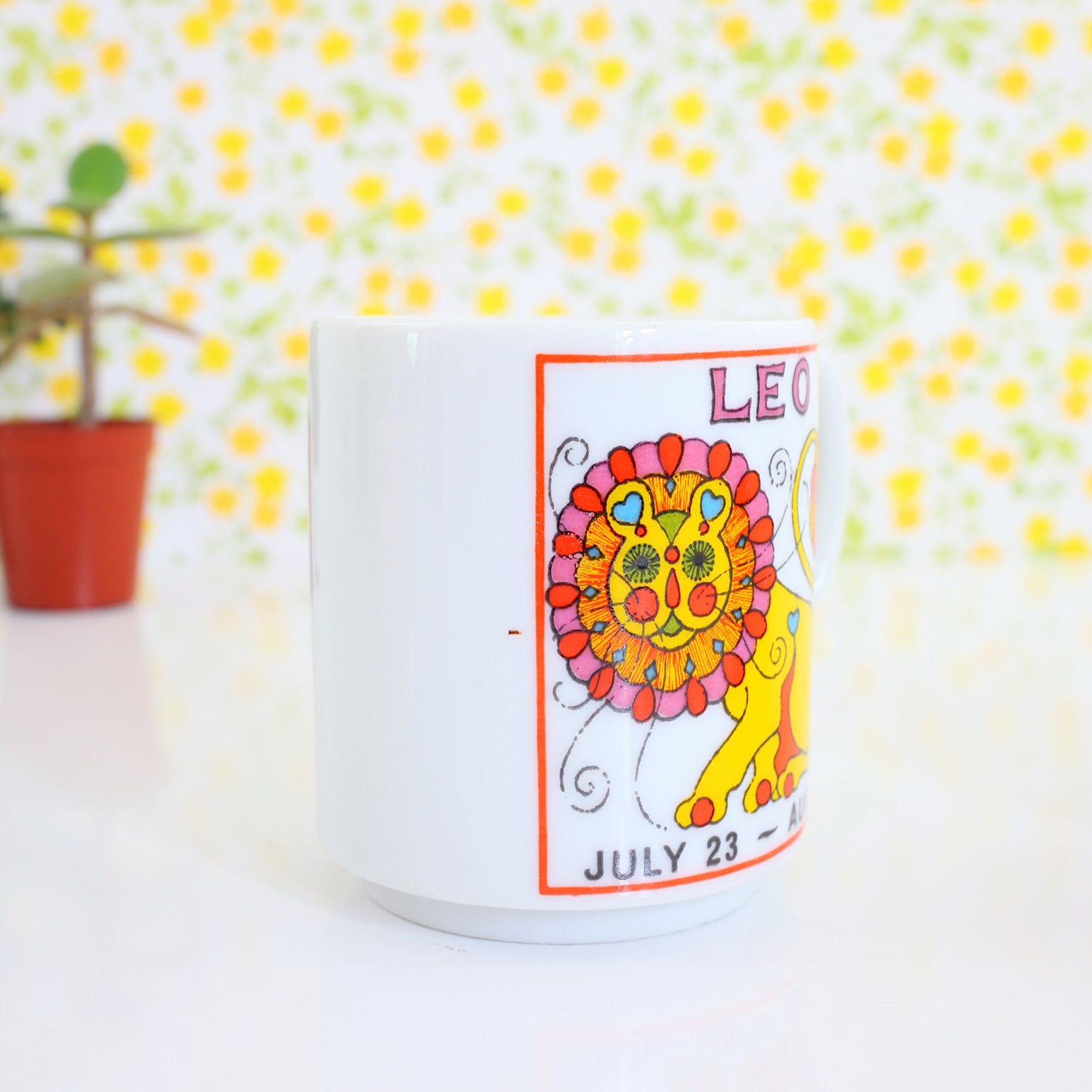 SOLD - Vintage Leo the Lion Zodiac Mug