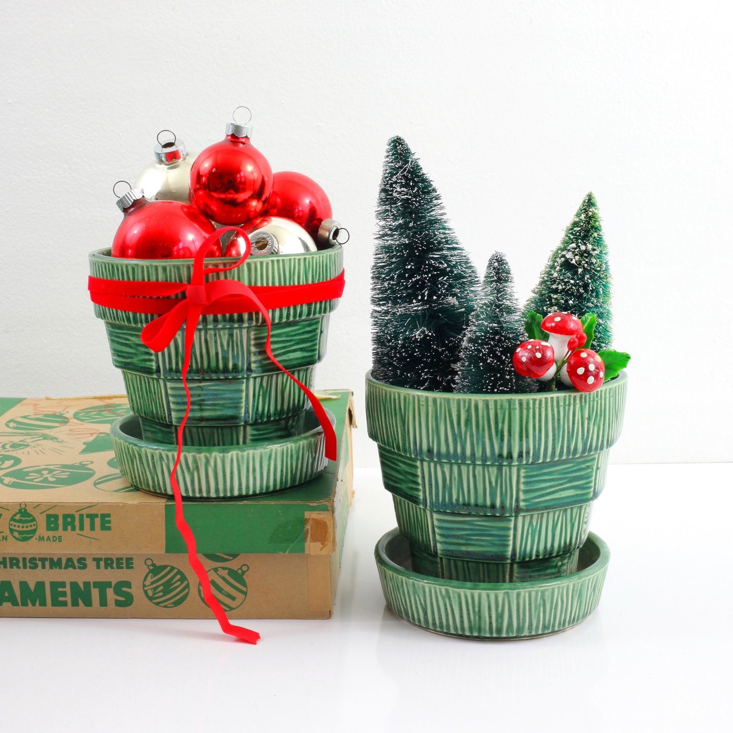 SOLD - Vintage McCoy Basketweave Planter