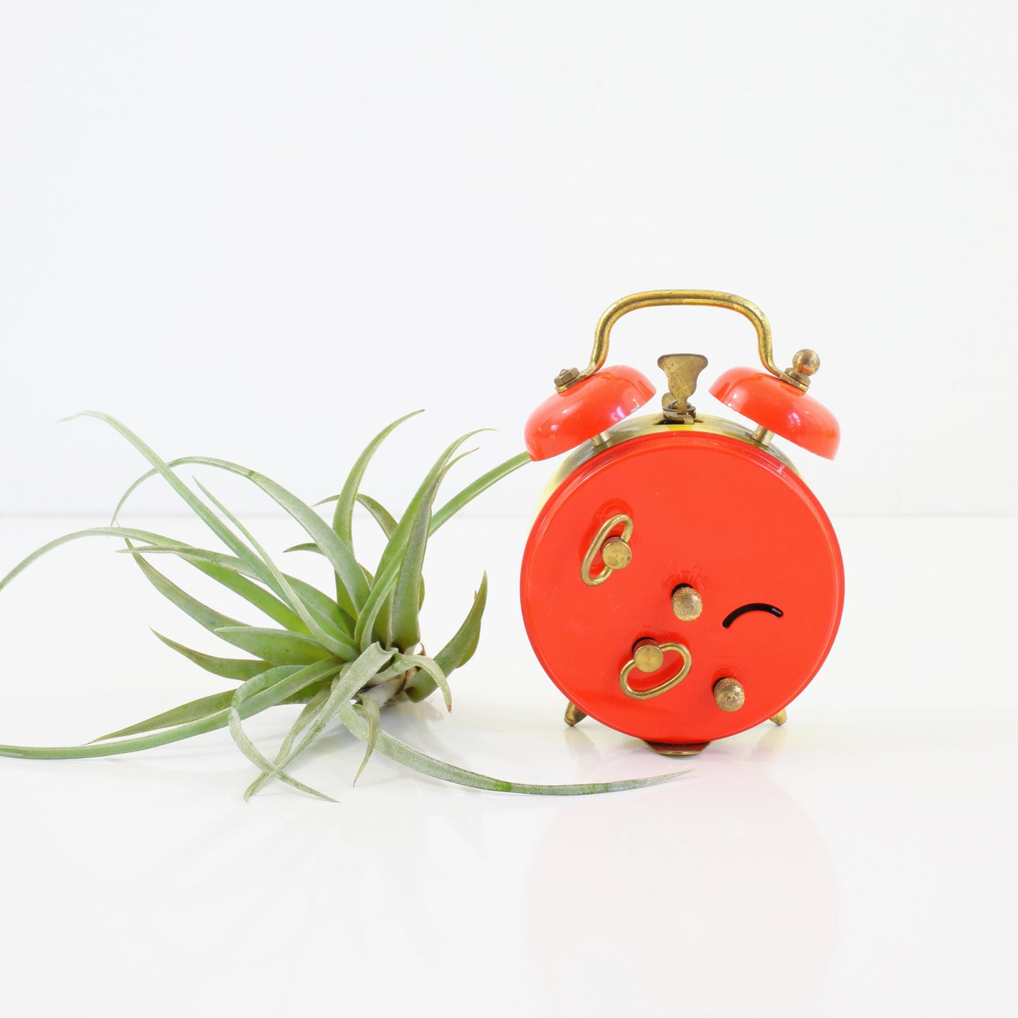 SOLD - Vintage Orange & Yellow Sheffield Alarm Clock