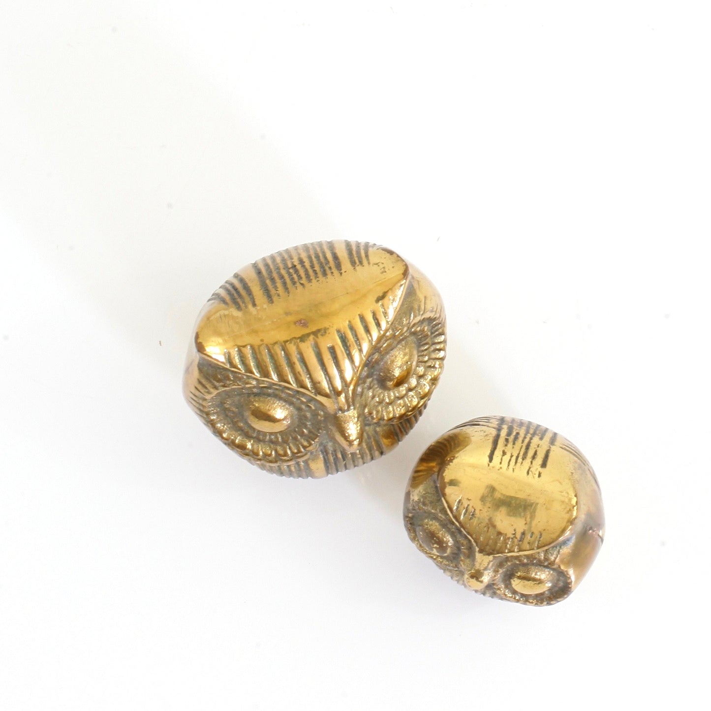 SOLD - Vintage Pair of Brass Owls