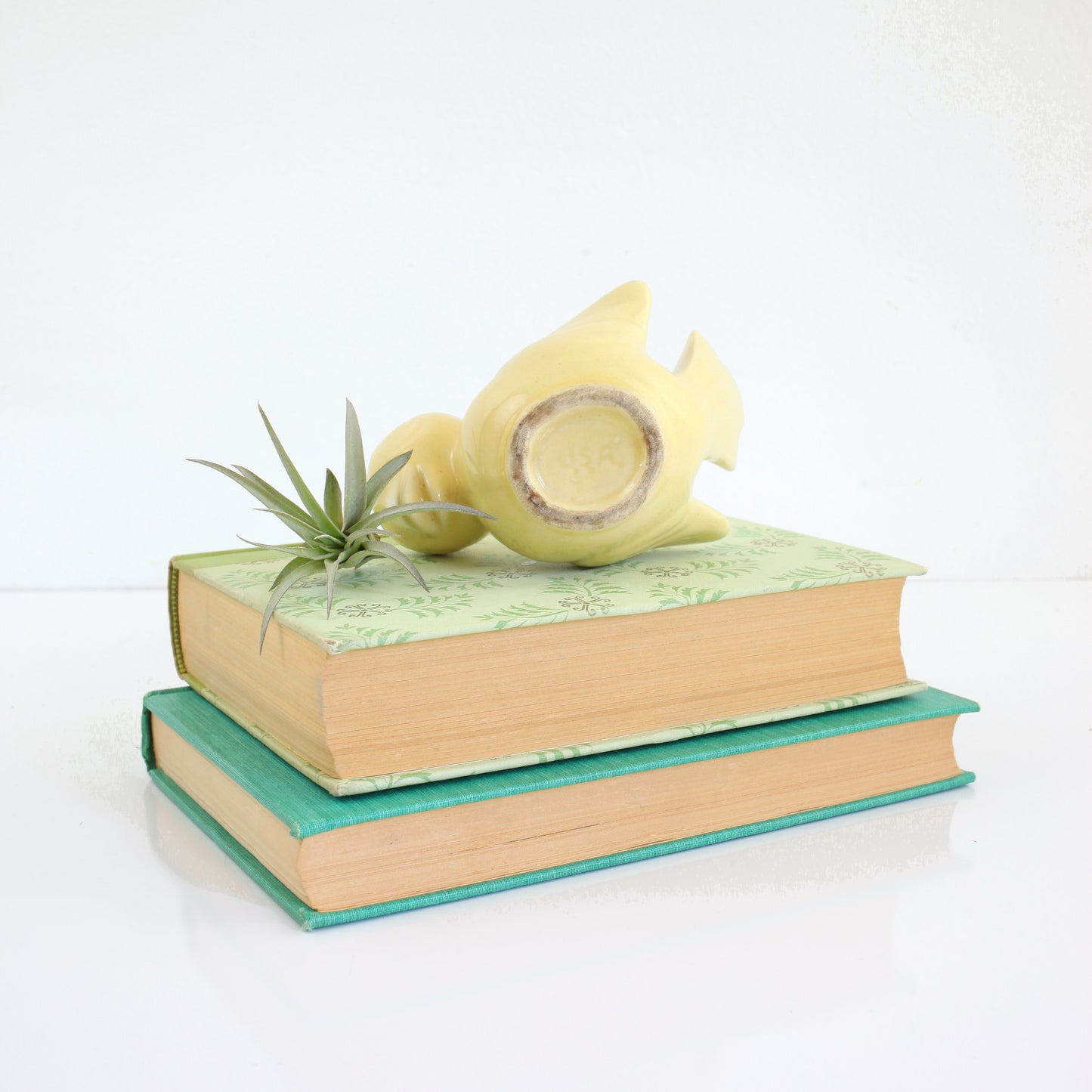 SOLD - Vintage Pale Yellow Bird Planter