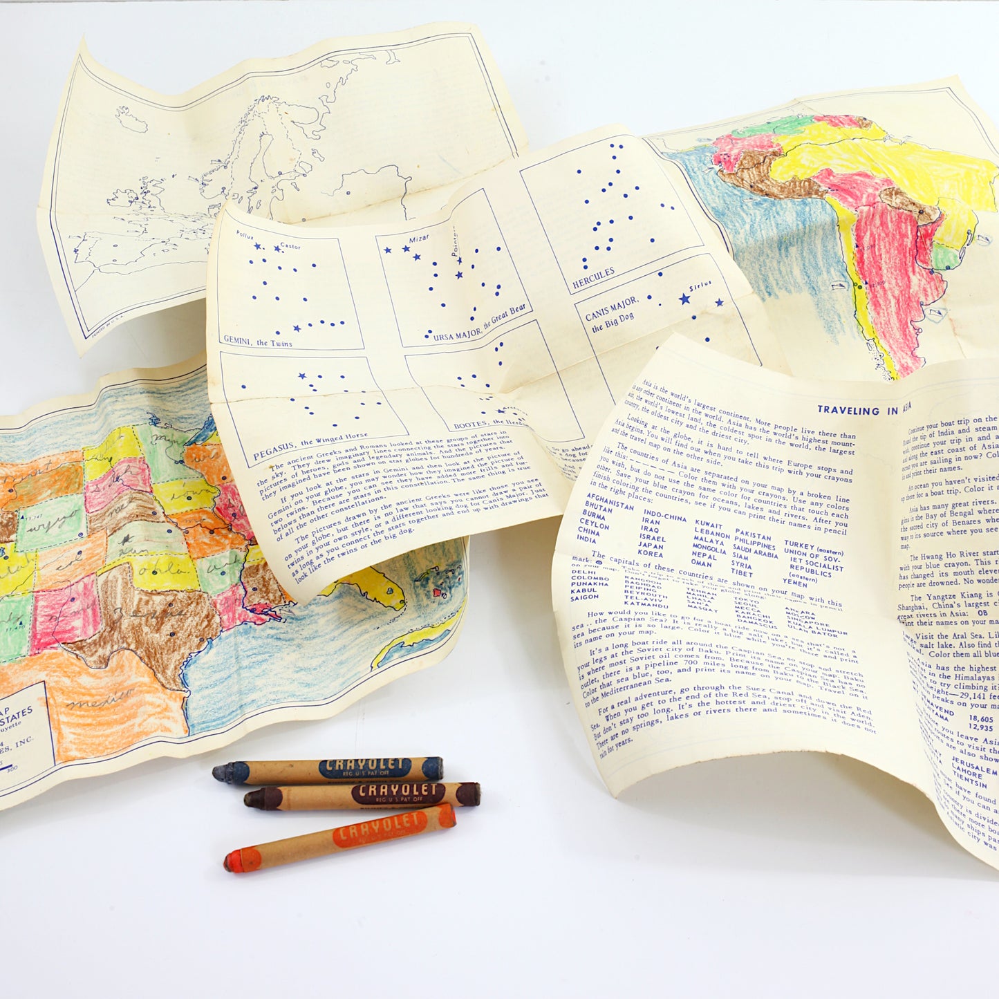 SOLD - Vintage 1954 Replogle Surprise Globe