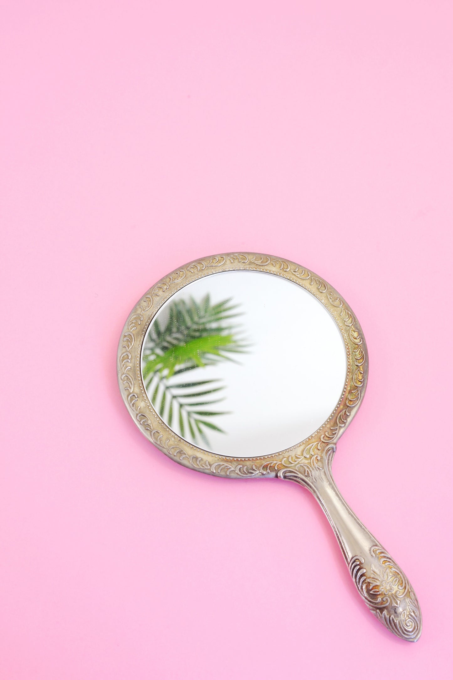 SOLD - Vintage Silver Plated Hand Mirror