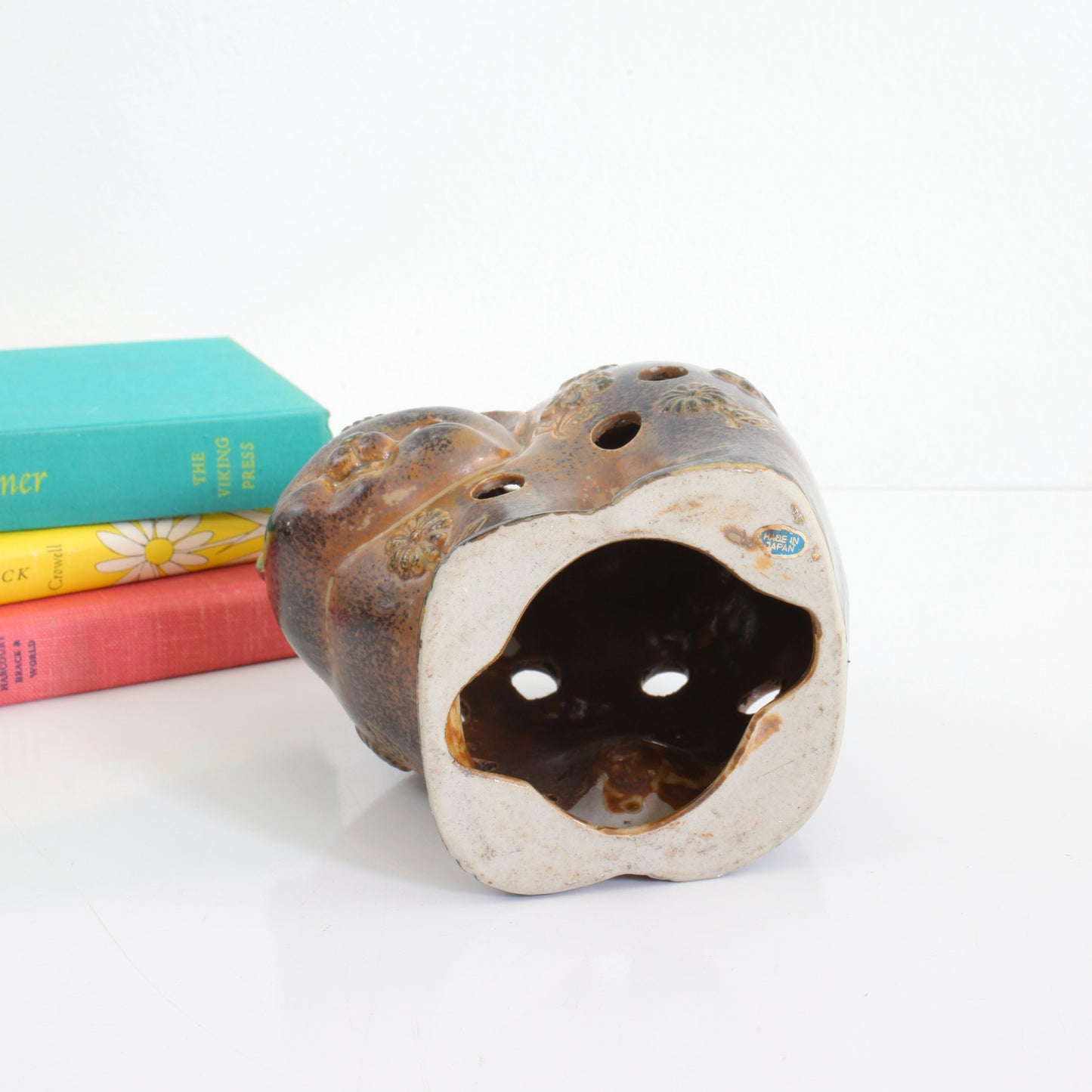 SOLD - Vintage Stoneware Cat Lantern