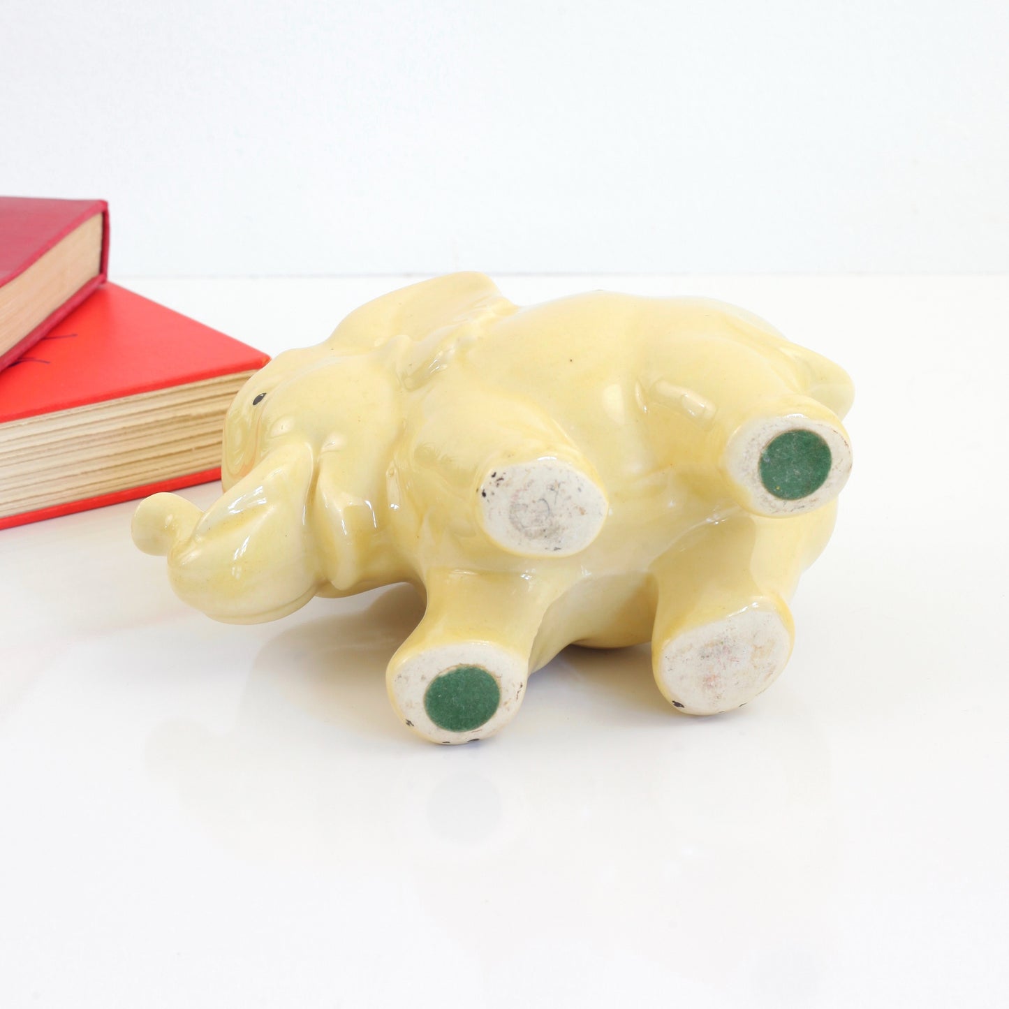 SOLD - Vintage McCoy Yellow Elephant Planter