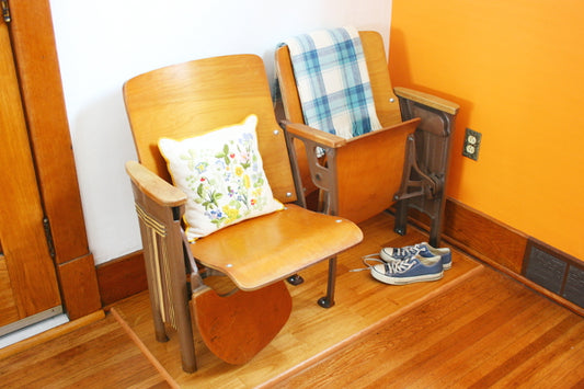 Entryway Update: Vintage Theater Chairs