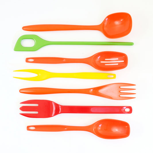 SOLD - Vintage Collection of Melamine & Plastic Cooking Utensils