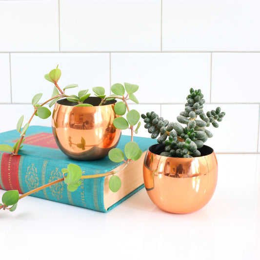 SOLD - Mid Century Copper Planters by Coppercraft Guild