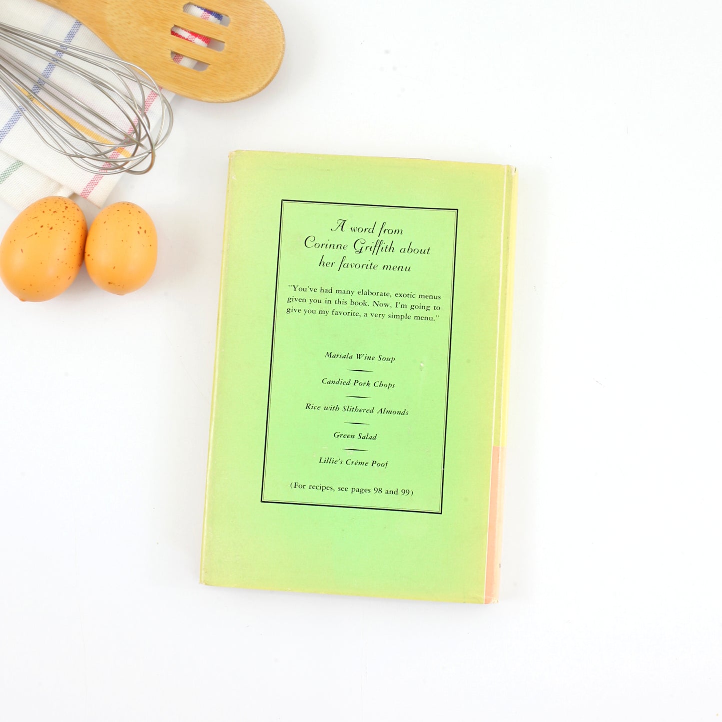 SOLD - I Can't Boil Water: A Cookbook by Corinne Griffith / Vintage 1963 Cookbook *Free US Shipping*