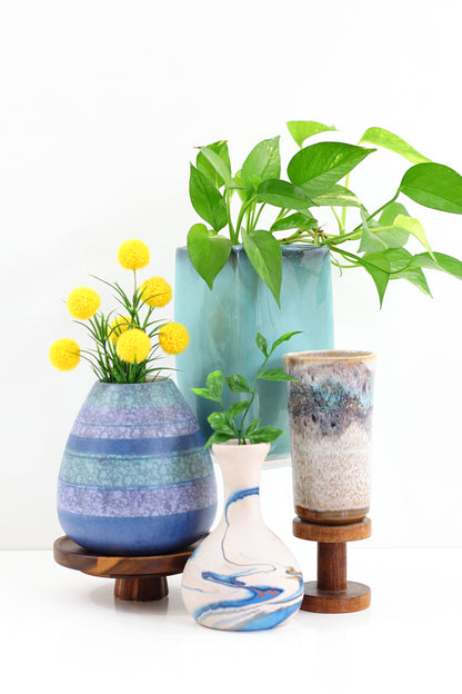SOLD - Mid Century Modern Sky Blue Glidden Ceramic Art Pottery Vase
