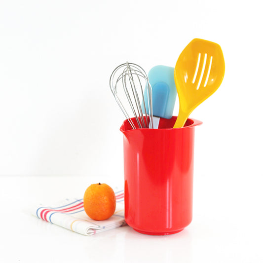 SOLD - Danish Modern Red Rosti Mepal Utensil Holder