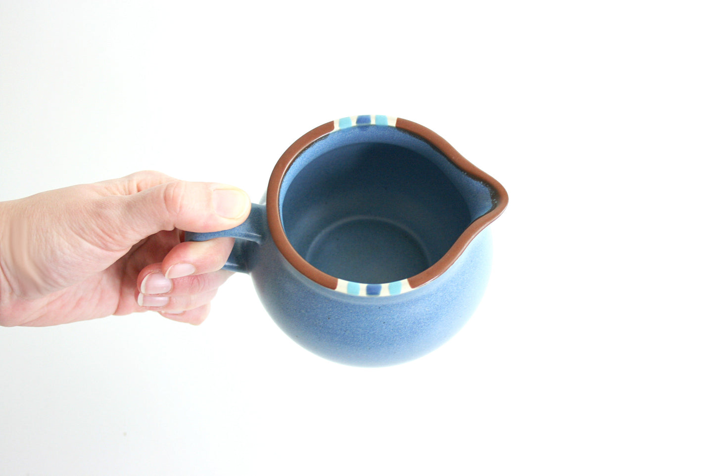 SOLD - Vintage Dansk Mesa Blue Stoneware Cream Pitcher