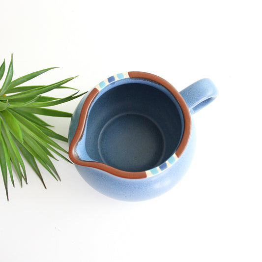 SOLD - Vintage Dansk Mesa Blue Stoneware Cream Pitcher