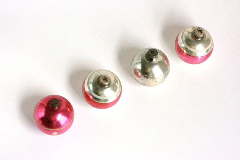 SOLD - Mid Century Shiny Brite Mercury Glass Ornaments