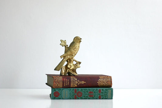 SOLD - Vintage Mid Century Brass Bird Figurine