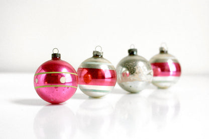 SOLD - Mid Century Shiny Brite Mercury Glass Ornaments