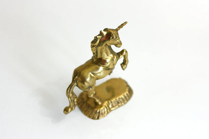SOLD - Vintage Mid Century Brass Unicorn Figurine