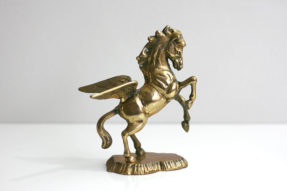 SOLD - Vintage Brass Pegasus Figurine