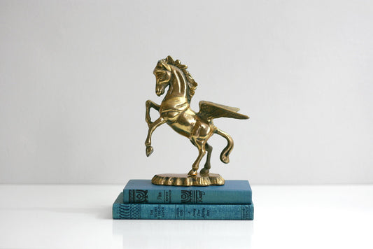 SOLD - Vintage Brass Pegasus Figurine