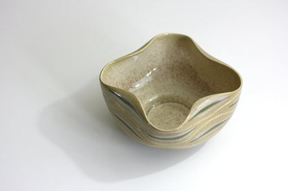 SOLD - Mid Century Modern Red Wing Pottery Bowl - Sgraffito Line by Charles Murphy