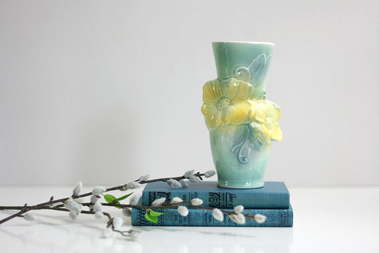 SOLD - Vintage Pastel 'Carol's Corsage' Ceramic Vase by Royal Copley