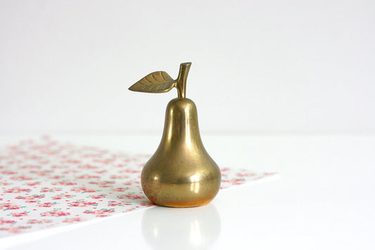SOLD - Mid Century Brass Pear Bell