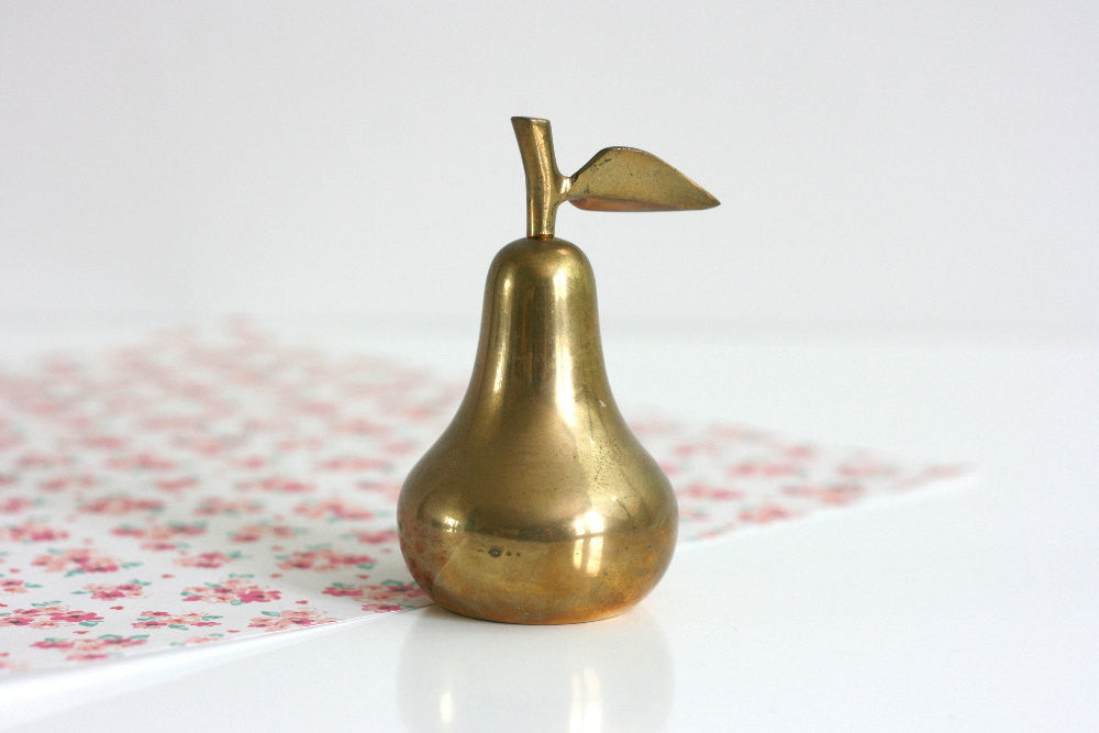 SOLD - Mid Century Brass Pear Bell
