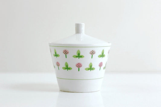 SOLD - Vintage Ironstone Clover Sugar Bowl by Harmony House