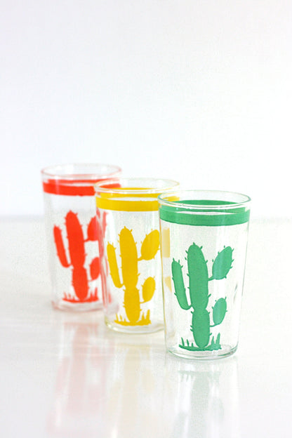 SOLD - Vintage Homer Laughlin Hacienda Cactus Go Along Optic Glasses