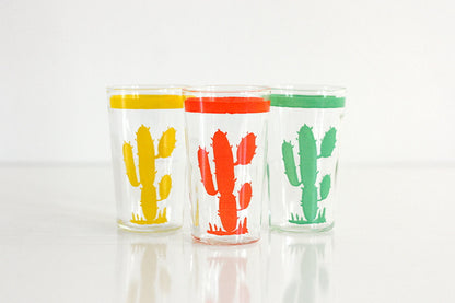 SOLD - Vintage Homer Laughlin Hacienda Cactus Go Along Optic Glasses