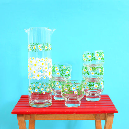 SOLD - Mid Century Culver Daisy Cocktail Set