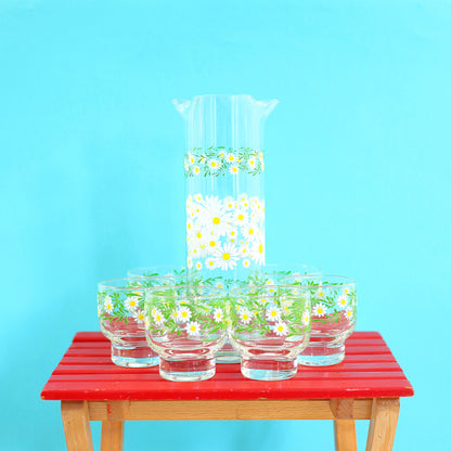 SOLD - Mid Century Culver Daisy Cocktail Set