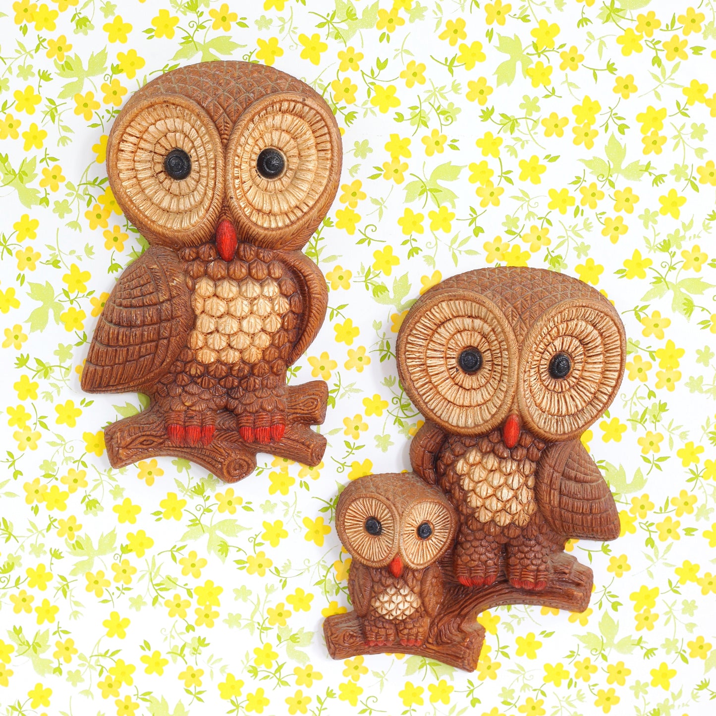 SOLD - Mid Century Owls Wall Decor