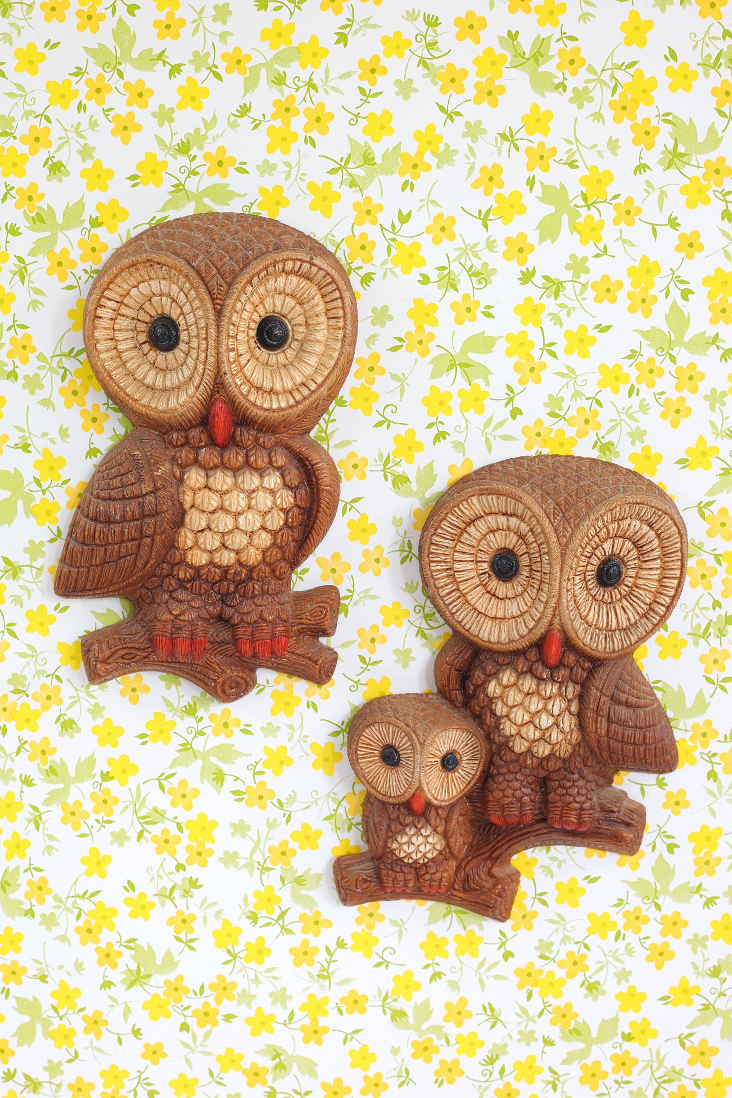 SOLD - Mid Century Owls Wall Decor