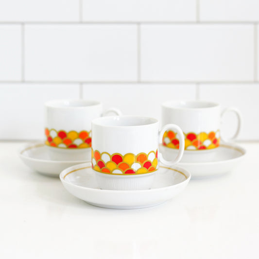 SOLD - Mid Century Georges Briard 'Carousel' Cup & Saucer Set