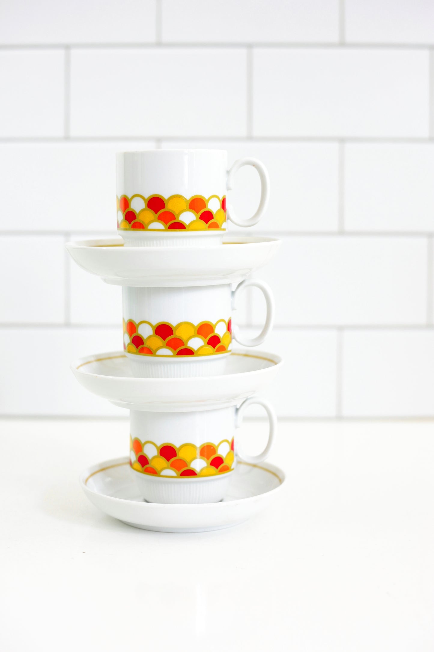 SOLD - Mid Century Georges Briard 'Carousel' Cup & Saucer Set