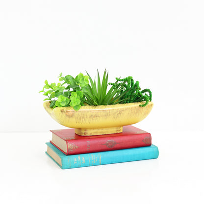 SOLD - Vintage Yellow & Gold 1963 Inarco 'Sun-Glo' Planter