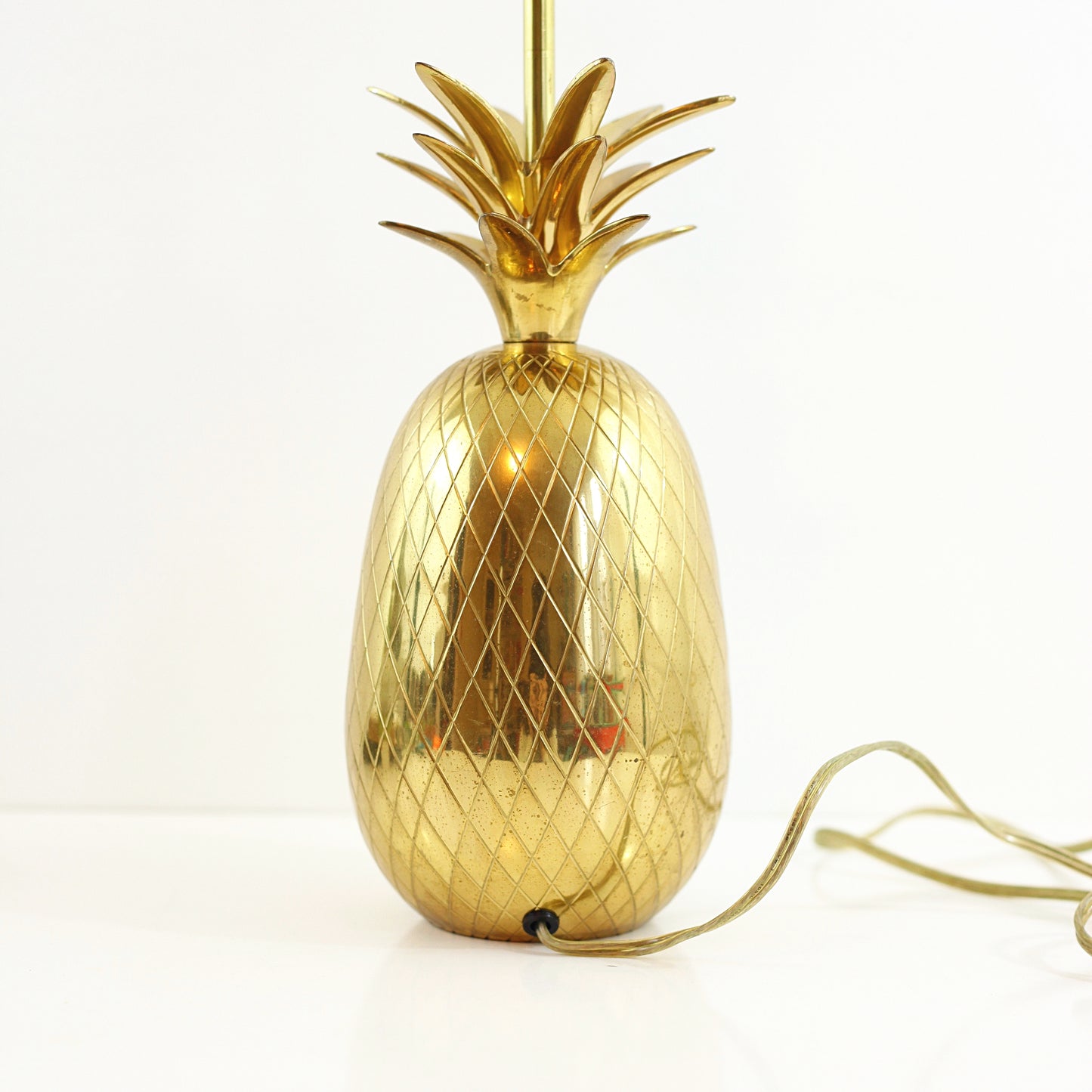 SOLD - XL Vintage Brass Pineapple Table Lamp
