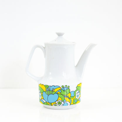 SOLD - Mid Century Mod Flower Teapot