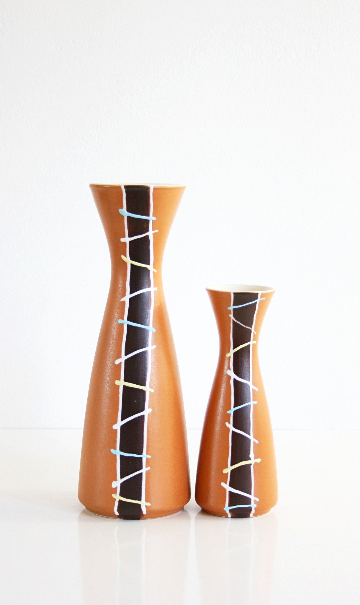 SOLD - Mid Century Modern West German Dümler & Breiden Diabolo Pottery Vases