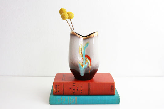 SOLD - Mid Century German Fat Lava Pottery Vase by Jasba Keramik